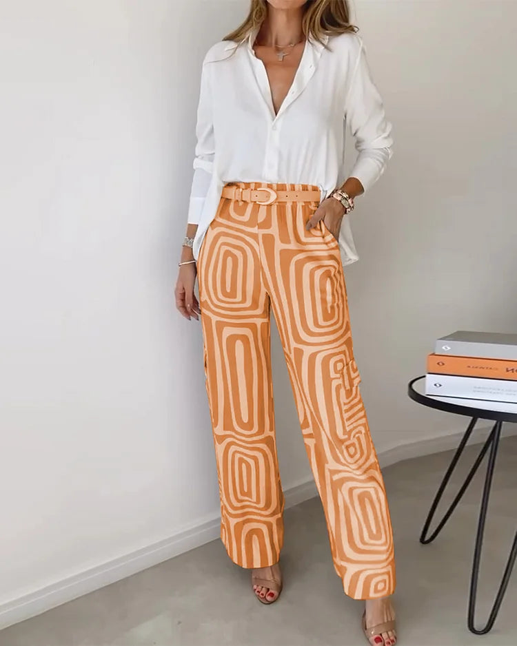 Rosario | Completo elegante con pantaloni – Include camicetta e cintura