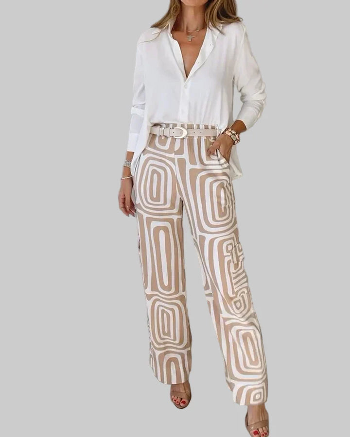 Rosario | Completo elegante con pantaloni – Include camicetta e cintura