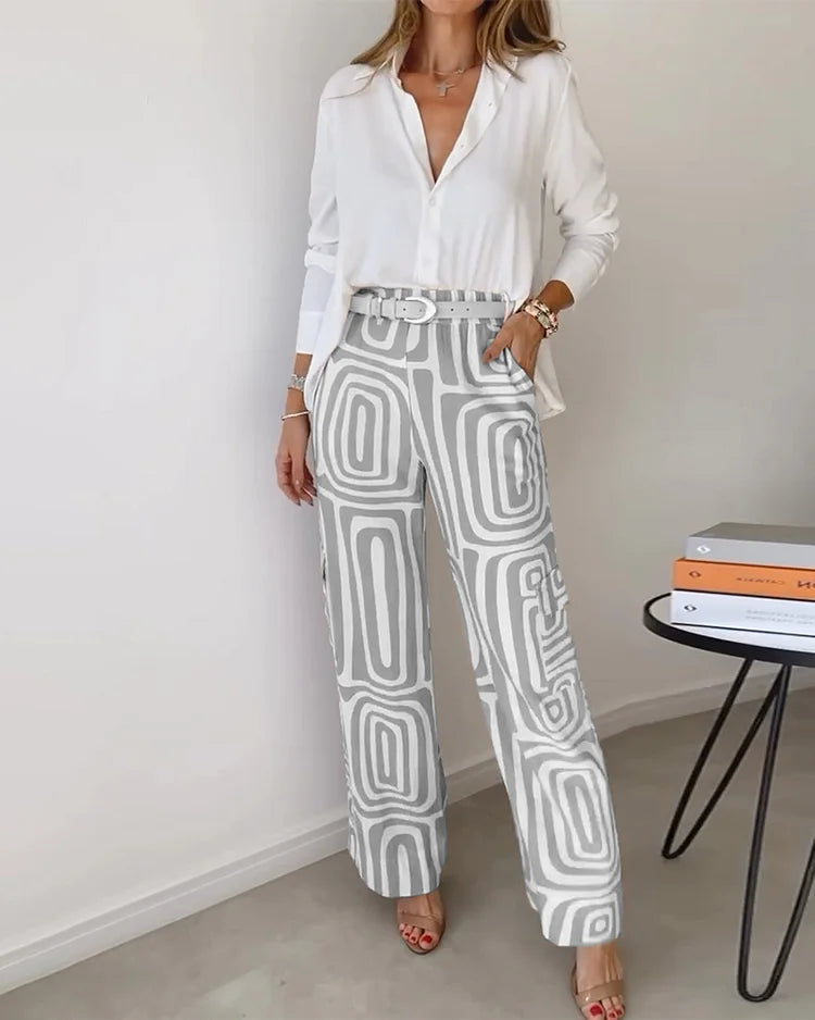 Rosario | Completo elegante con pantaloni – Include camicetta e cintura