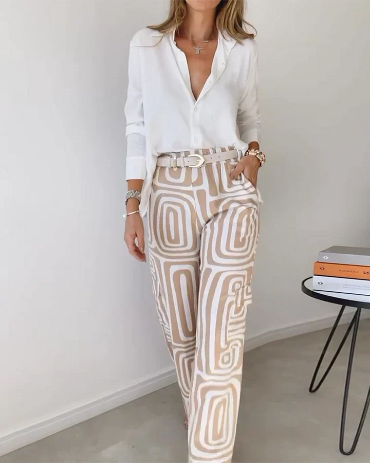 Rosario | Completo elegante con pantaloni – Include camicetta e cintura