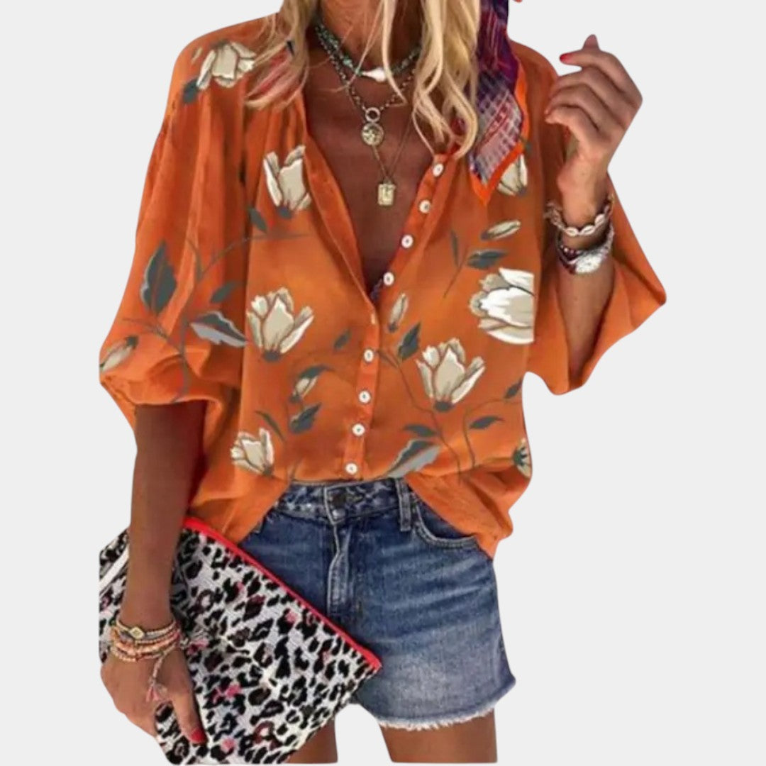 Mila | Blusa estiva con stampa floreale per donna
